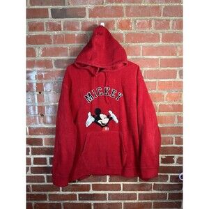 Vintage Disney Mickey Mouse Pullover Fleece Hoodie Embroidered 3XL, Smaller Fit